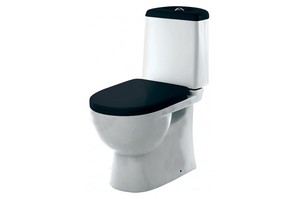 Унитаз-компакт Sanita luxe Best Color Black с микролифтом, овальный, 34x64 см