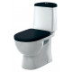 Унитаз-компакт Sanita luxe Best Color Black с микролифтом, овальный, 34x64 см
