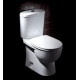 Унитаз-компакт Sanita luxe Art luxe с микролифтом, белый, овальный, 34.5x63 см