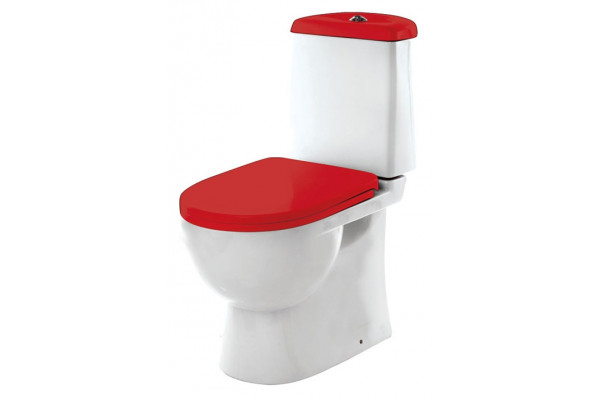 Унитаз-компакт Sanita luxe Best Color Red с микролифтом, овальный, 34x64 см