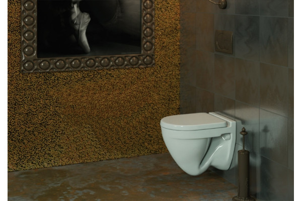 Унитаз подвесной Sanita luxe Attica luxe с микролифтом, белый, овальный, 34x49 см