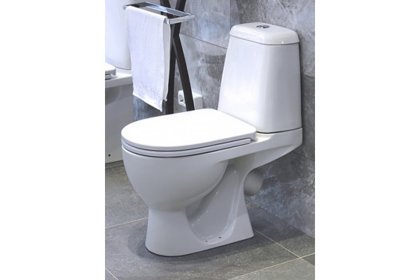 Унитаз-компакт Sanita luxe Max белый, антивсплеск, 34.5x61.5 см