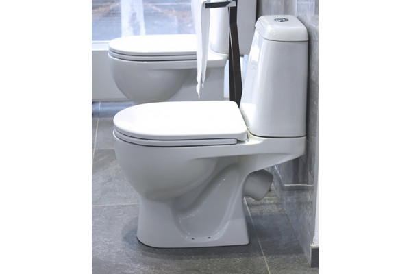 Унитаз-компакт Sanita luxe Max белый, антивсплеск, 34.5x61.5 см