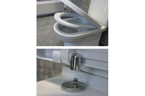 Унитаз-компакт Sanita luxe Max белый, антивсплеск, 34.5x61.5 см