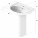 Раковина Sanita luxe Classic luxe полукруглая, цвет белый, с переливом