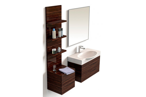 Раковина Sanita luxe Infinity76 F01 цвет белый, на тумбу, прямоугольная