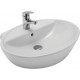 Раковина Sanitana Soft 57 с переливом, цвет белый, полукруглая