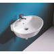 Раковина Sanitana Soft 57 с переливом, цвет белый, полукруглая