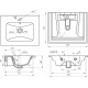 Тумба с раковиной Sanstar Smile 60 подвесная, с ящиками,  в современном стиле