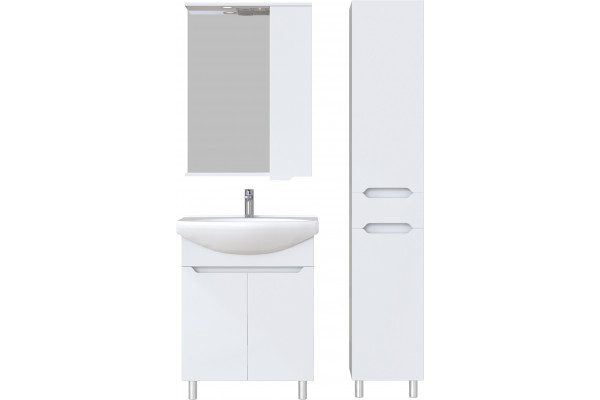 Тумба с раковиной Sanstar Bianco 65, напольная, с дверками