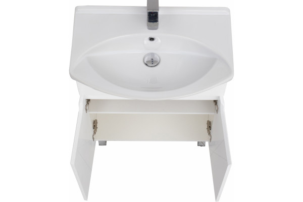 Тумба с раковиной Sanstar Bianco 65, напольная, с дверками