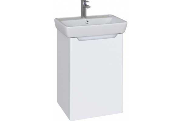Тумба с раковиной Sanstar Bianco 50, подвесная, с дверками, правая