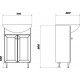 Тумба с раковиной Sanstar Бриз 55, напольная, с дверками, ручки хром