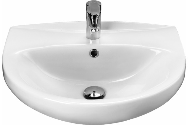 Тумба с раковиной Sanstar Бриз 55, напольная, с дверками, ручки хром