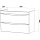 Тумба с раковиной Sanstar Smile 85 подвесная, с ящиками, с доводчиками