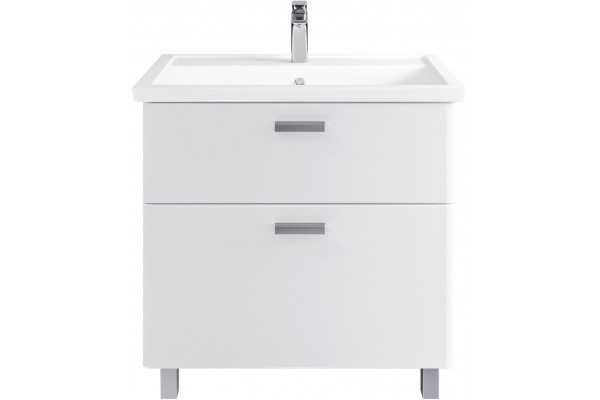 Тумба с раковиной Sanstar Megliore Gretta 80, с ящиками, глянцевая