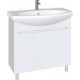 Тумба с раковиной Sanstar Megliore Bianco 85, с дверками, глянцевая