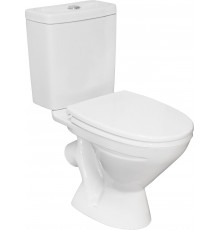 Унитаз-компакт Santek Лига 1WH302197 косой выпуск белый, овальный, 34.5x65 см