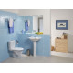 Унитаз-компакт Santek Алькор 1WH302196 белый, овальный, 35.5x67 см