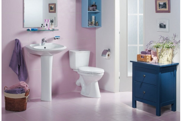 Унитаз-компакт Santek Бриз 1WH202569 белый, овальный, 39x66 см