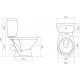 Унитаз-компакт Santek Паллада 1.WH30.2.376 белый, овальный, 36.5x63 см