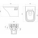 Унитаз подвесной Santek Лайн 1WH501574 rimless белый, прямоугольный, 34.5x53.5 см
