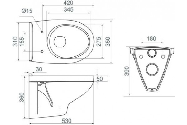Комплект Santek Бореаль 1WH302464 цвет белый, бачок 3/6 л