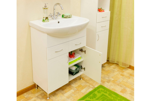 Раковина Santek Стелла 65 WH110174 полувстраиваемая цвет белый, на тумбу