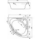 Акриловая ванна Santek Карибы 140x140 см пристенная, четверть круга