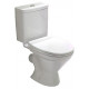 Унитаз-компакт Santek Лига WH302141 косой выпуск белый, овальный, 34.5x65 см