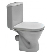 Унитаз-компакт Santek Алькор WH302140 белый, овальный, антивсплеск, 35.5x67 см