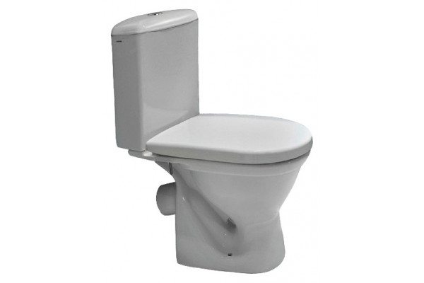 Унитаз-компакт Santek Алькор WH302140 белый, овальный, антивсплеск, 35.5x67 см
