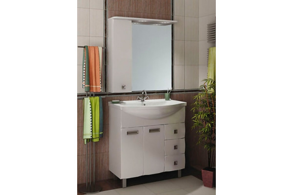 Раковина Santek Эльбрус 80 WH109653 полувстраиваемая цвет белый, на тумбу