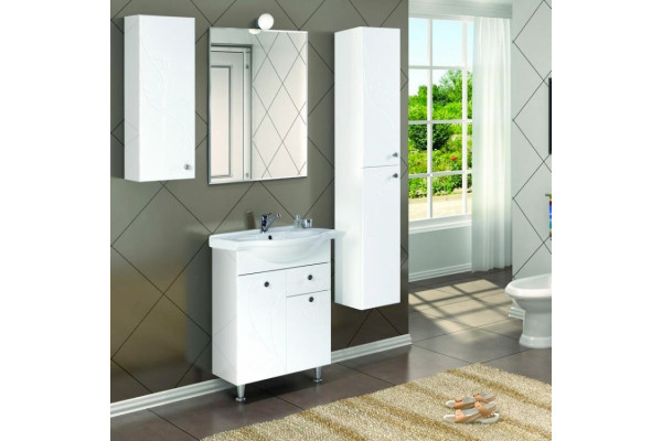 Раковина Santek Байкал 60 WH109652 полувстраиваемая цвет белый, полукруглая