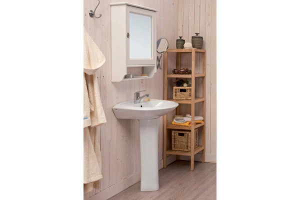 Раковина Santek Бриз 60 цвет белый, полукруглая, с переливом