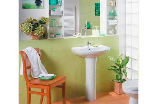 Раковина Santek Бриз 60 цвет белый, полукруглая, с переливом