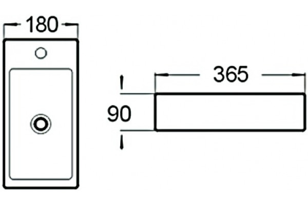 Рукомойник SantiLine SL-2010R прямоугольная, цвет белый