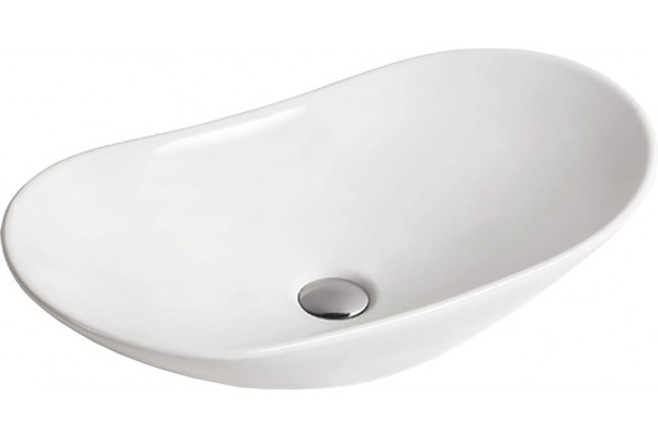 Раковина SantiLine SL-1025 овальная, цвет белый, на столешницу
