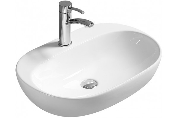 Раковина SantiLine SL-1024 овальная, цвет белый, на столешницу
