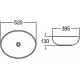 Раковина SantiLine SL-1020 овальная, цвет белый, на столешницу