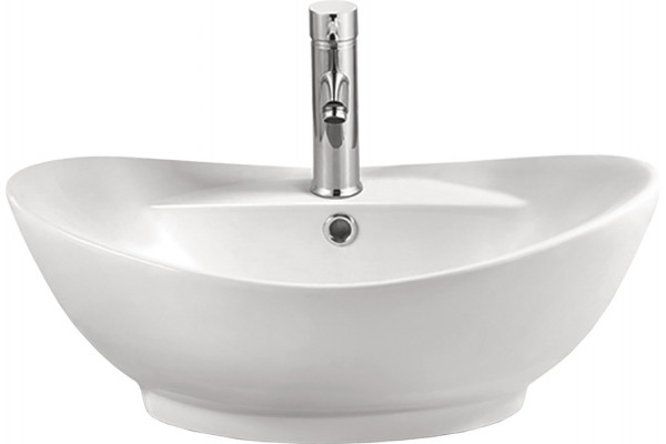 Раковина SantiLine SL-1022 овальная, цвет белый, на столешницу