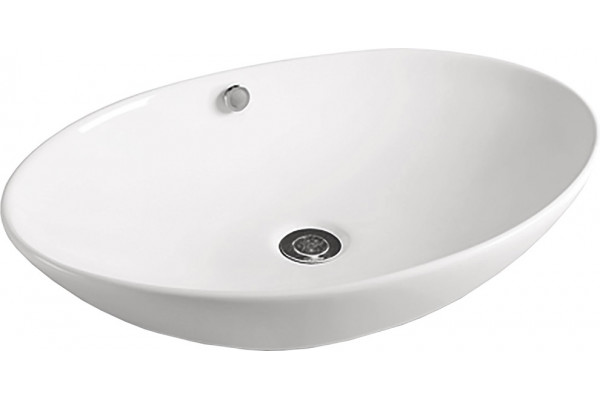 Раковина SantiLine SL-1019 овальная, цвет белый, на столешницу