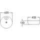 Рукомойник SantiLine SL-1066 круглая, цвет белый, на столешницу