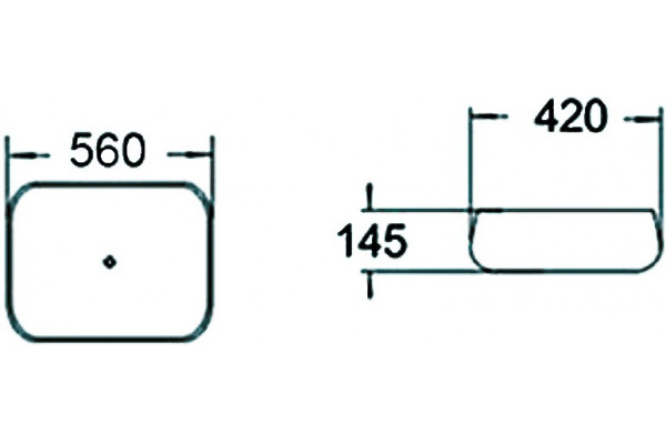 Раковина SantiLine SL-1045 прямоугольная, цвет белый, на столешницу