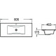 Раковина SantiLine SL-2102 60 прямоугольная, цвет белый, на столешницу