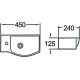 Рукомойник SantiLine SL-2012R полукруглая, цвет белый