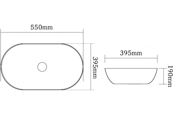 Раковина SantiLine SL-3001 овальная, цвет белый