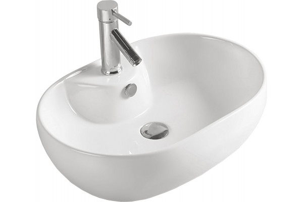 Раковина SantiLine SL-1023 овальная, цвет белый, на столешницу