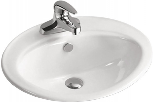 Раковина SantiLine SL-2107 овальная, цвет белый, на столешницу