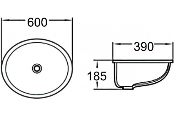Раковина SantiLine SL-3002 овальная, цвет белый